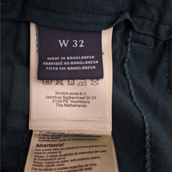 Scotch & Soda Womens Shorts Forest Green High Rise Belt Loops Preppy Size 32 W - Picture 6 of 10